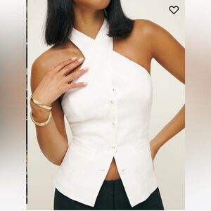 Reformation Tate Linen Top